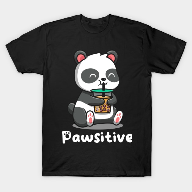 Pawsitive panda positive and cute T-Shirt by PositiveMindTee